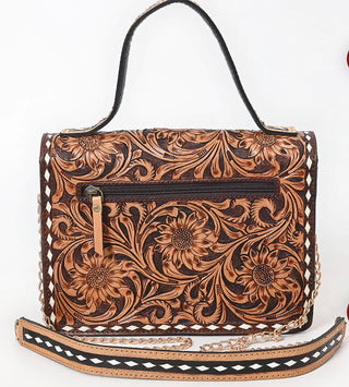 Purse-Handtooled Floral/Buckstiched ADBGA822