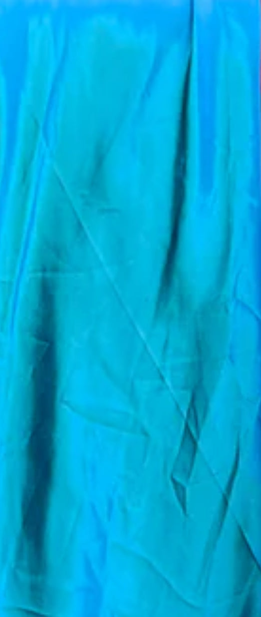 Turquoise Wildrag 100%Silk 34.5 x 34.5