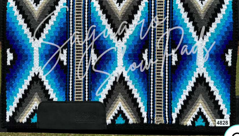 Ranch Pad-Black/Royal/LtBlue34x40