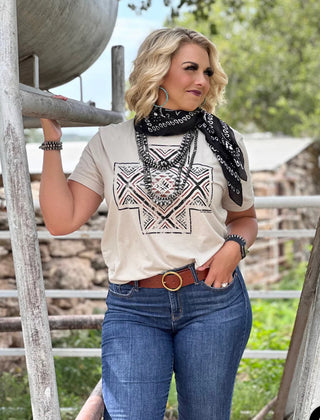 Kori Aztec Cross Tee