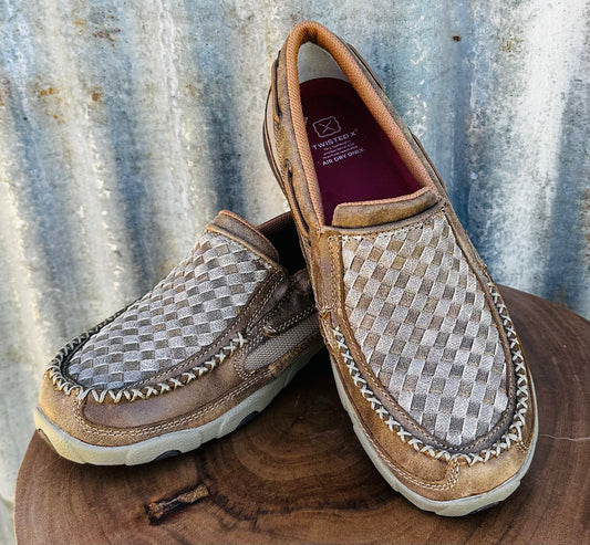 Twisted X Ladies Slip On Driving Moc-Bomber/Dust