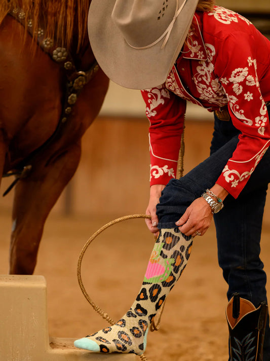 Lucky Chuck Socks-Lucky Leopard