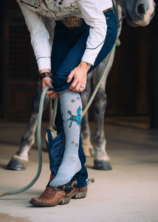 Lucky Chuck Socks-Fringe Gray