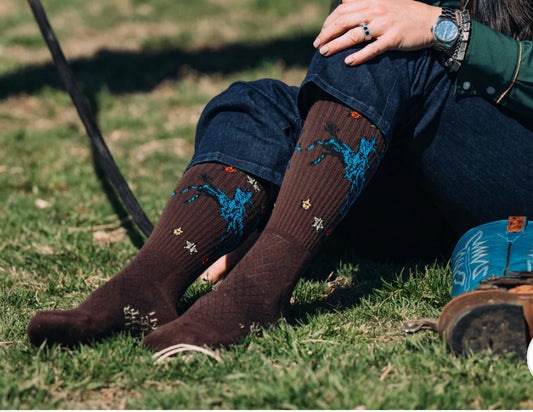 Lucky Chuck Socks-Fringe Brown