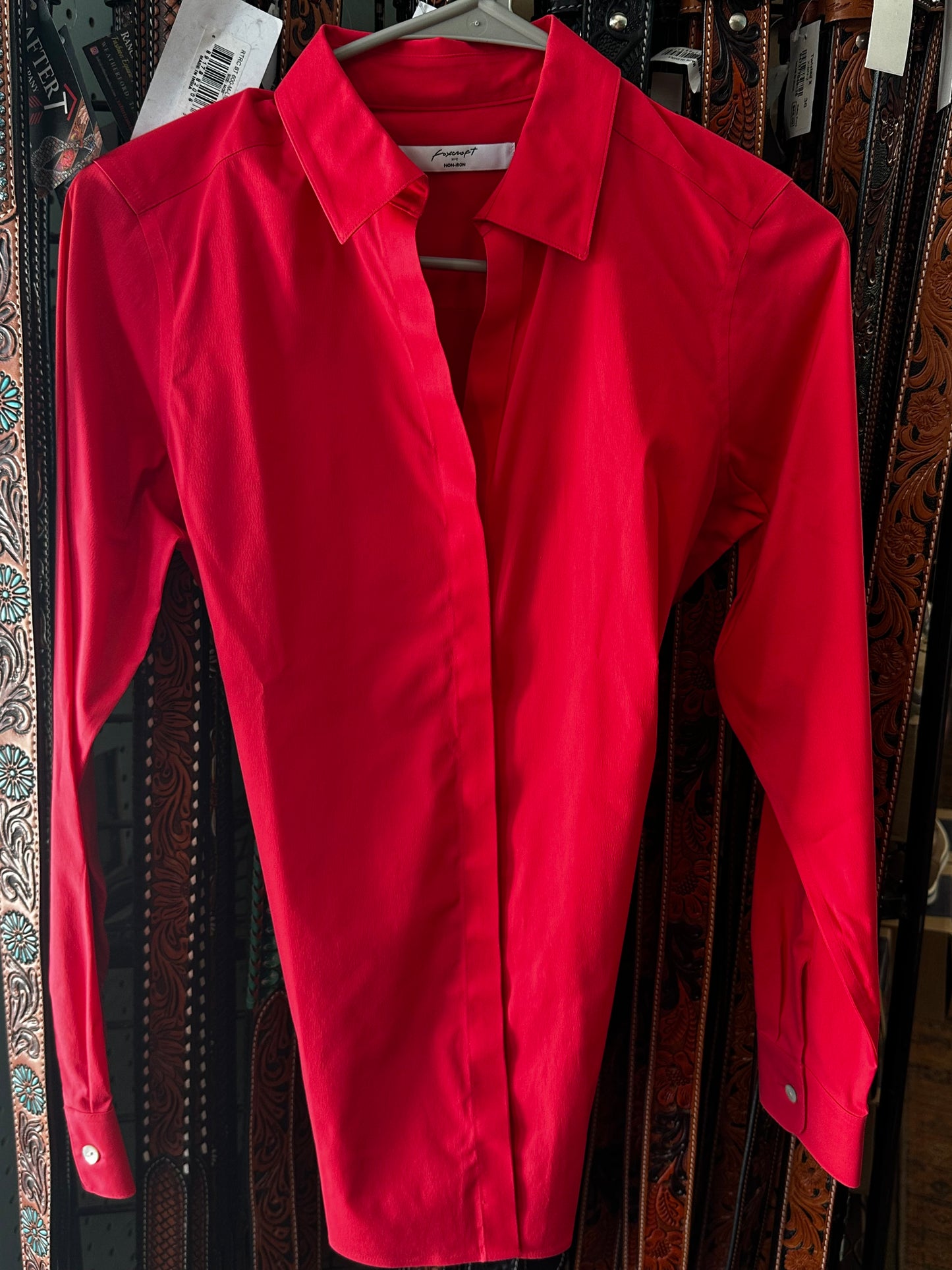Foxcroft Taylor Shirt in Watermelon-size 2
