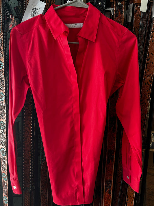 Foxcroft Taylor Shirt in Watermelon-size 2
