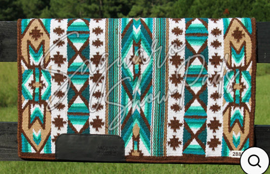 Ranch Pad-Teal/Brown/Tan 34x40