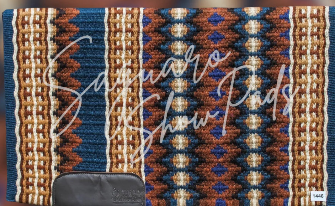 Show Pad-Navy/Brown/Tan/Rust 34x40