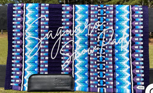 Show Pad-Eggplant/Aqua/Turquoise/White 34x40