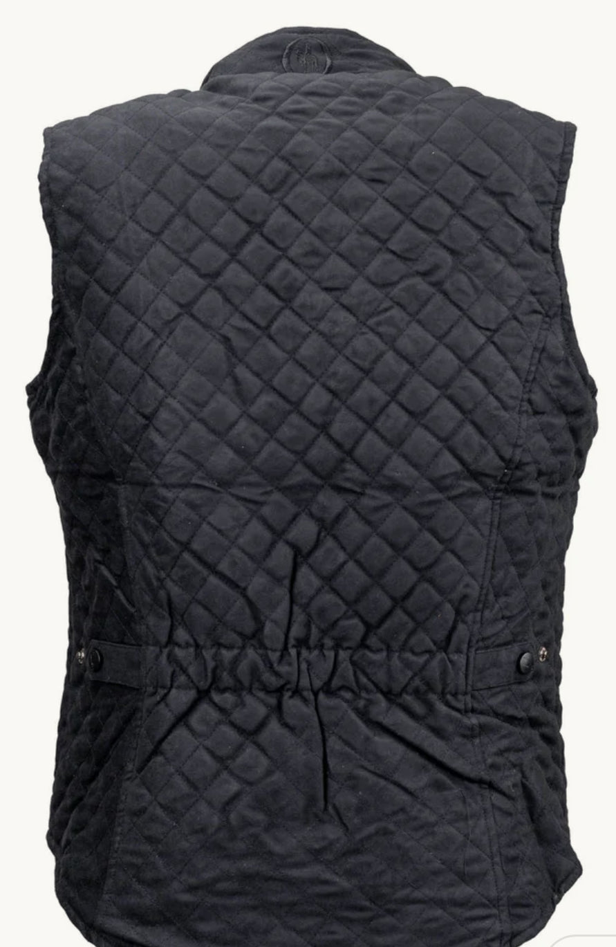 Ladies Grand Prix Quilted Vest-Black
