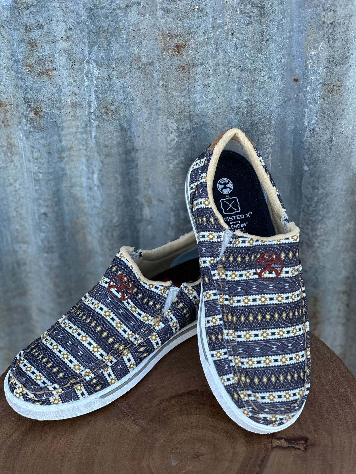 Twisted X Ladies Slip On Hooey Loper-Black Multi