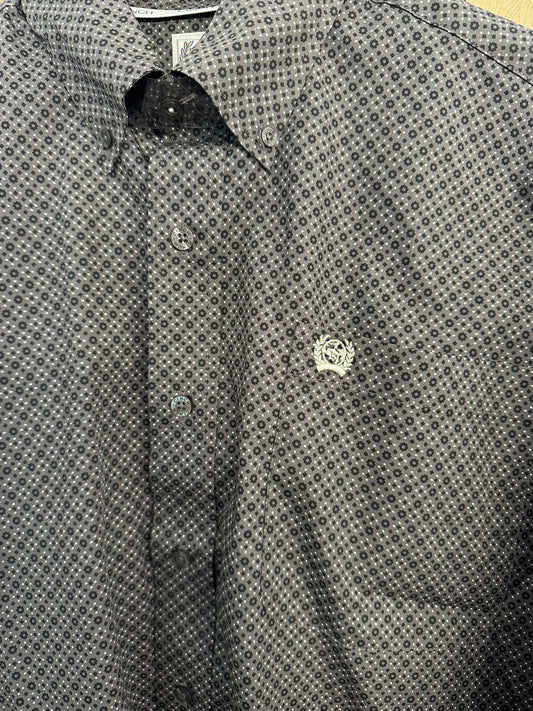 Cinch Mens Longsleeved Shirt-Gray Print