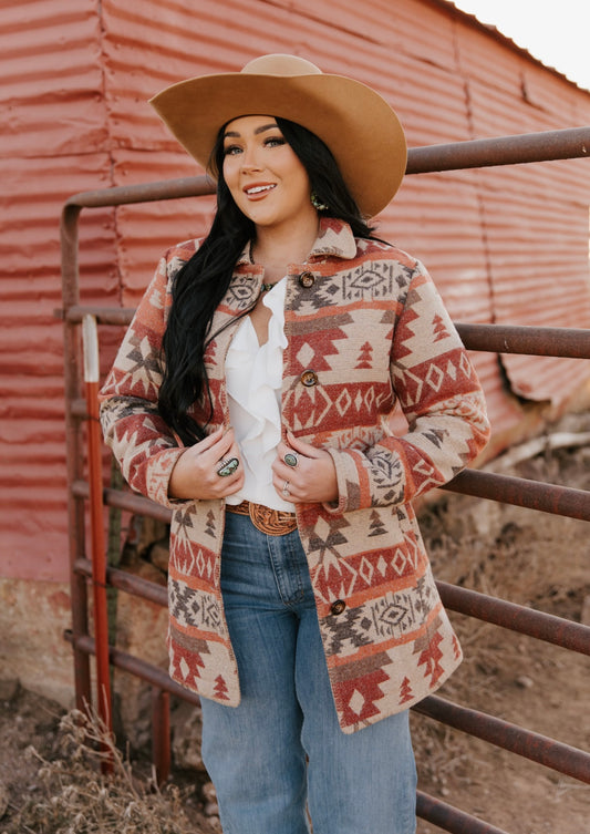 Aztec Coat in Earthtones
