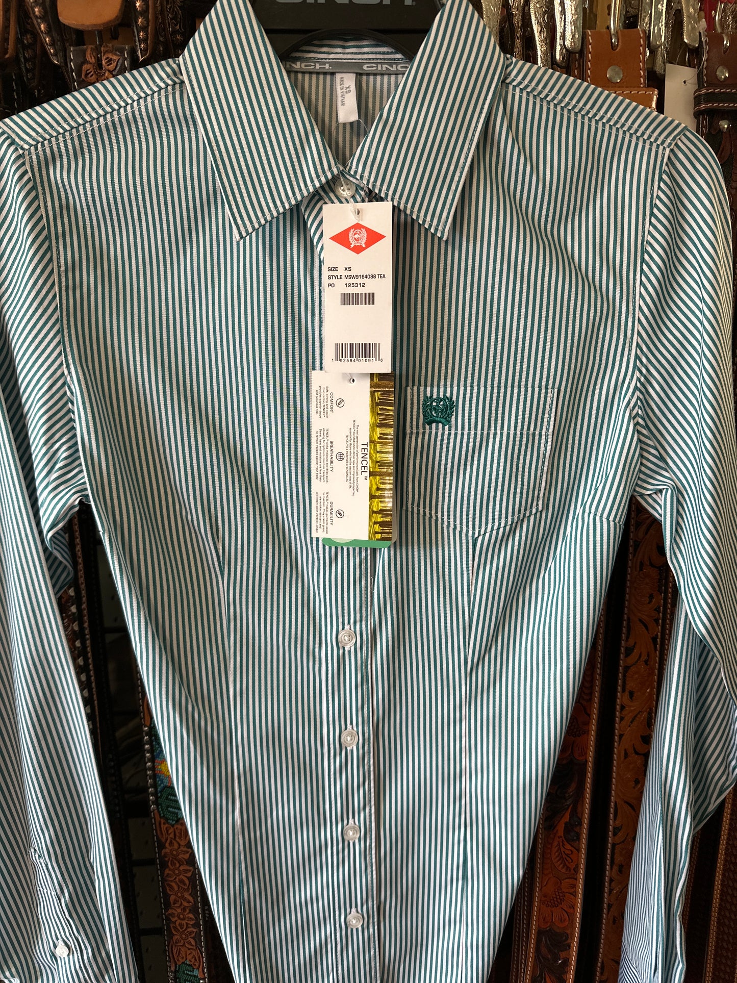 Ladies Tencel Longsleeved Shirt-Green
