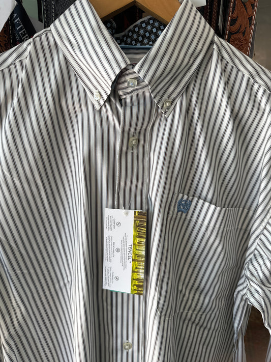 Men’s Cinch Tencel Longsleeved Shirt-B/W